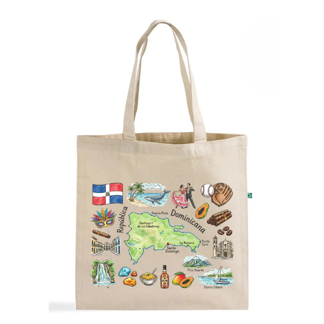 Dominican Republic Map Totebag