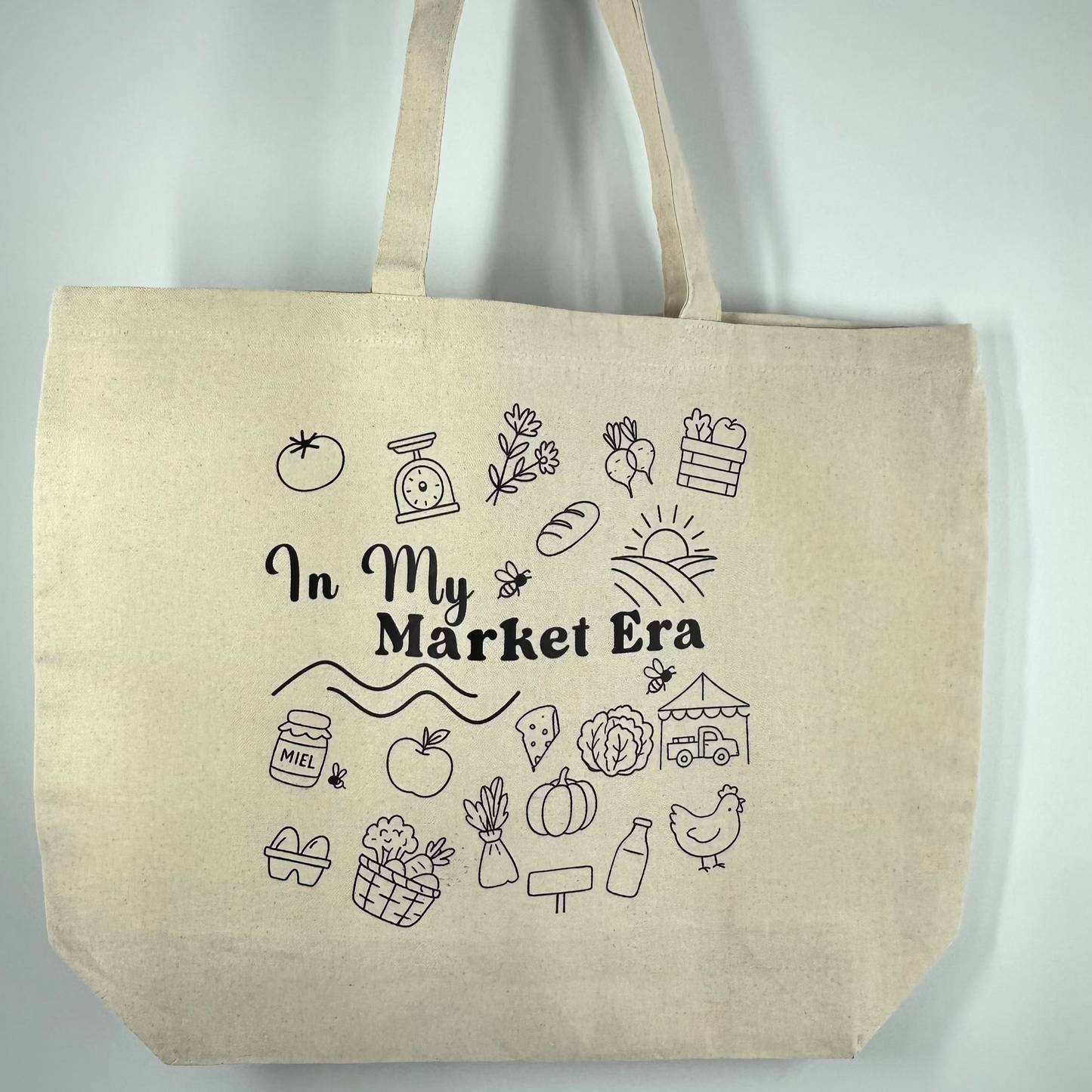In My Market Era Tote Bag: Organic Cotton Canvas, Sustainable Shopping