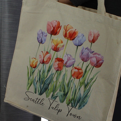 Seattle Tulip Town Tote Bag
