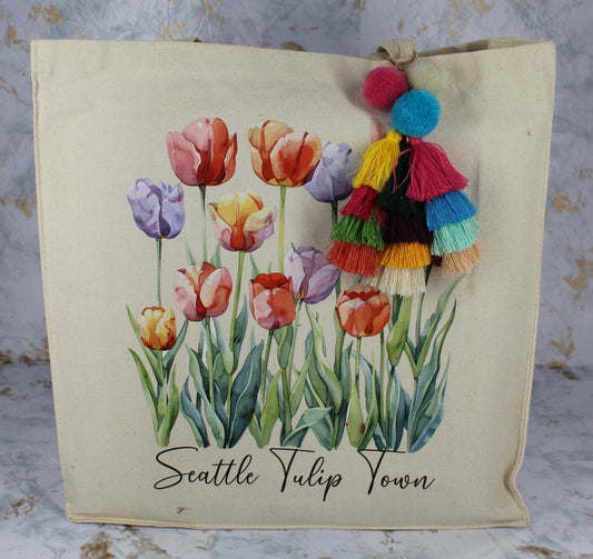 Seattle Tulip Town Tote Bag