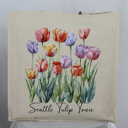 Seattle Tulip Town Tote Bag