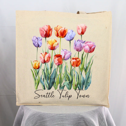 Seattle Tulip Town Tote Bag